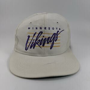 Vintage Drew Pearson Headwear NFL Pro Line 80s 90s Minnesota Vikings Script Hat